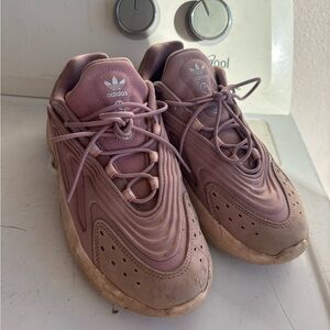 adidas Women's Athletic Shoes in Mauve and White